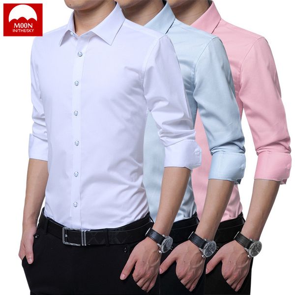 

men shirts non-iron solid color shirt shirt solid long sleeve british style cotton men's cs-0011, White;black