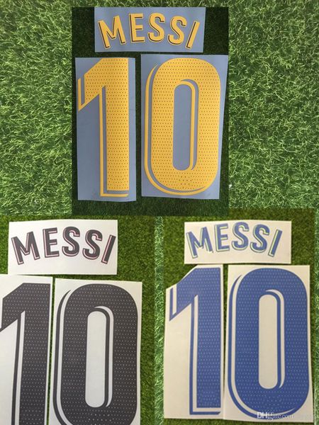 

1819 La Liga Player Version Messi Suarez Coutinho Nameset Big Holes Printing Soccer Patch Sustainable Wash Flocking
