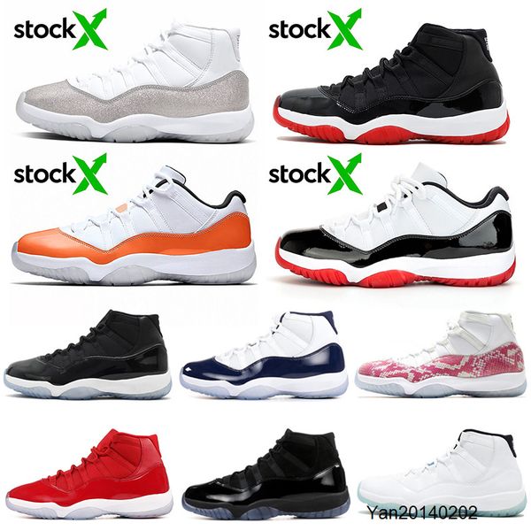 

metallic silver men basketball shoes jumpman 11 bred 2019 11s space jam concord gamma blue mens trainers athletic sports sneakers 5.5-13