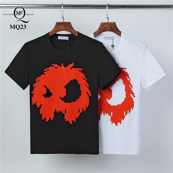 

new fashion brand women men cotton short sleeved tshirts men's t-shirts mens designer t shirts b6, White;black
