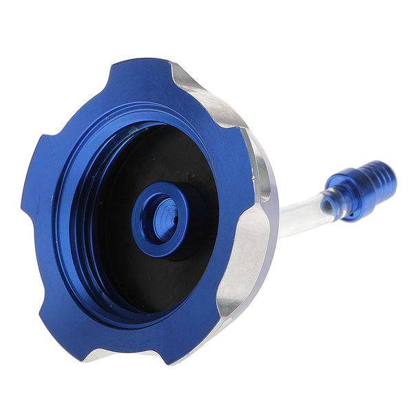 

blue universal motorcycle cnc aluminum fuel gas tank oil cap cover + breather