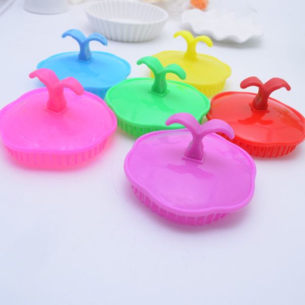 

hair massager shampoo massage comb bath massage brush scalp massager hair shower brush comb with handle, Silver