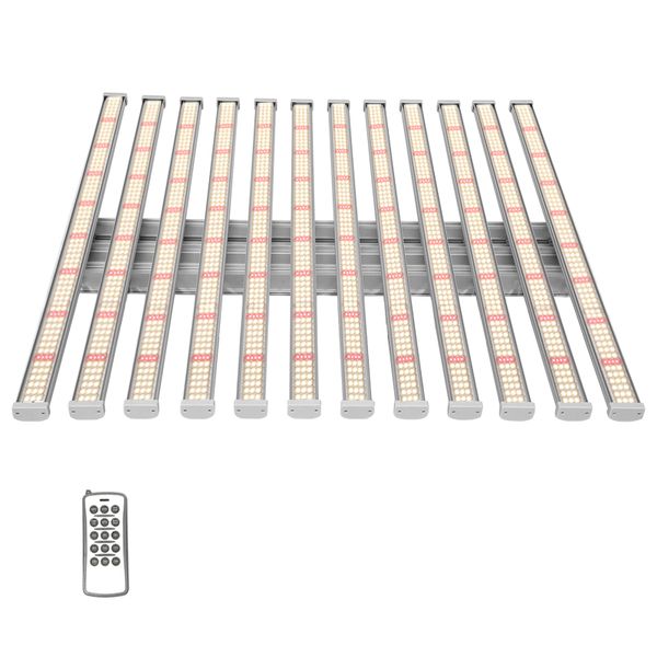 Dimmbares LED-Wachstumslicht 12 Balken 960 W Samsung lm281b+ LED-Panel-Phytolampe mit vollem Spektrum und Fernbedienung für die Beleuchtung von Zimmerpflanzen