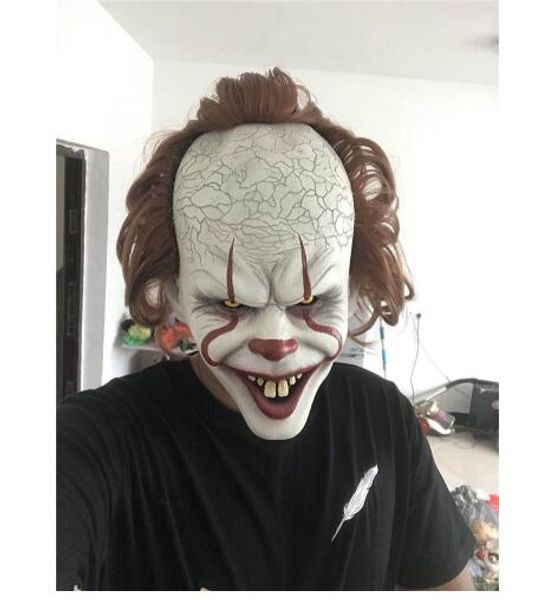

stephen king's it mask pennywise horror clown joker mask clown halloween cosplay costume props