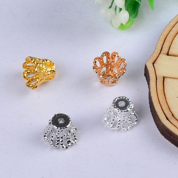 

20pcs zhu ru 6*4.8*0.3mm cylindrical container bead cap receptacle for jewelry making findings accessories wholesale supplies, Blue;slivery