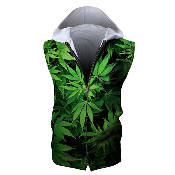 

fashion trend digital printing european size sleeveless hat guard, Black