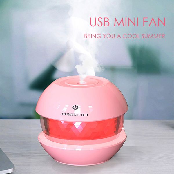 

car accessories 3-in-1 usb air humidifier cool-mist adorable pet mini humidifier with led light for car