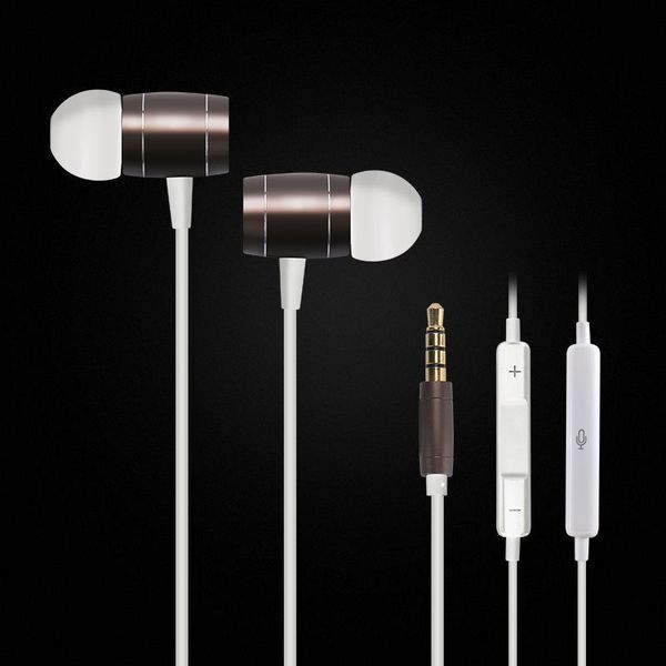 

2019 Europe and America Subwoofer High - end Metal Headphones In - ear Mobile Phone Computer Game Singing Bar Universal Line Control Stereo