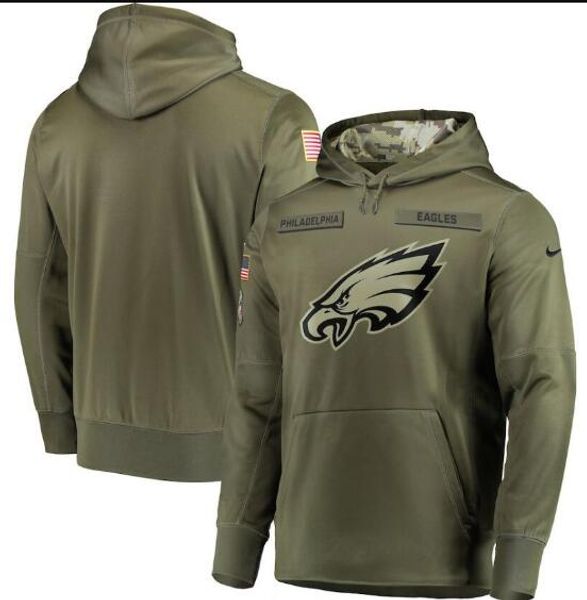 

2019 men philadelphia weat hirt eagle alute to ervice ideline therma performance pullover hoodie olive