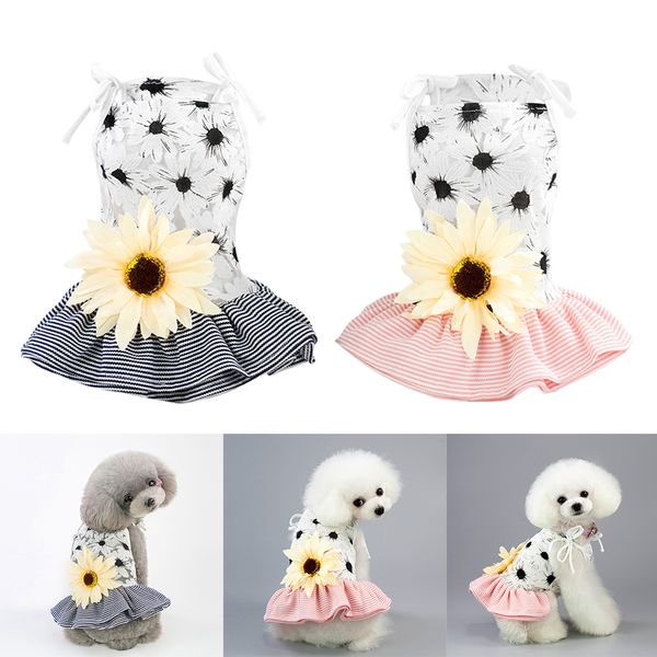 

2 pcs pet dog dress puppy dog princess dresses, wedding tutu dress for small dog girl 2 colors, s