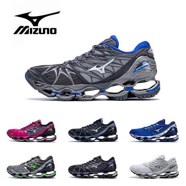 

2019 Оригинал MIZUNO WAVE Prophecy 7 профессиональная обувь для мужчин, женщин черный серый серебристый зеленый фиолетовый синий Спортивные спортивные кроссовки Размер 36-45