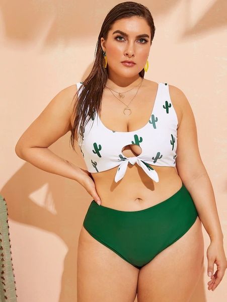 

2019 fat size chest knot 2019 plus fat plus size chest knot swimsuit bikini bikini swimsuit, White;black