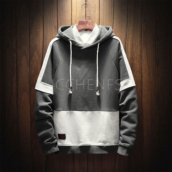 

2019 autumn new arrival men's hoodie hip hop oversized loose streetwear hooded sweatshirt hoody brand men's clothing, Black