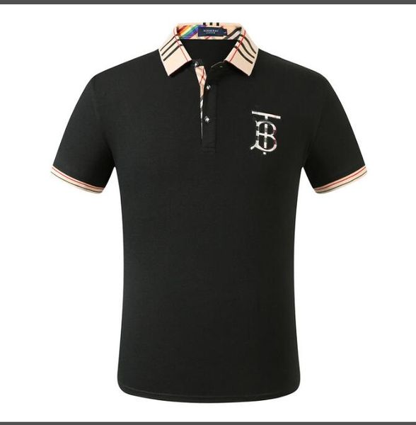 

sell designer new fashion men shirts summer casual printed shirt short male printing lapel neck shirt breathable t-shirt, White;black