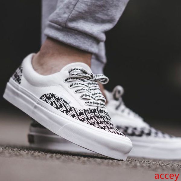 

new fear of god x pacsun era reissue canvas shoes men women casual shoes red white sport sneaker shoes 36-44