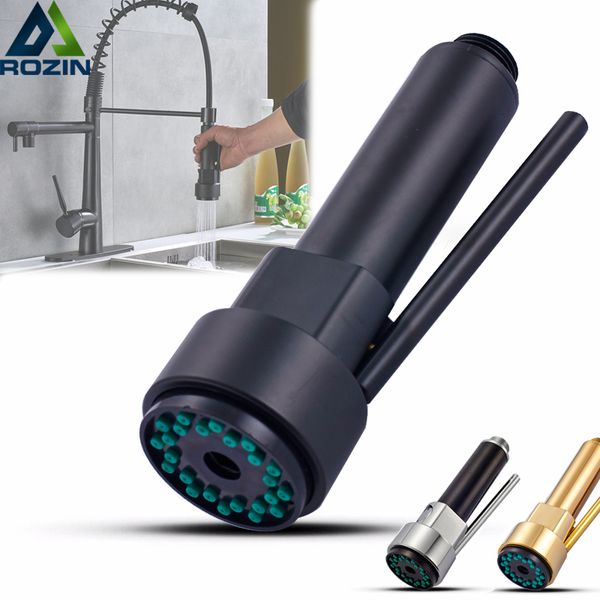 

black bronze pull out kitchen faucet spray head handheld golden pull down kitchen spout head high pressure sprayer nozzle