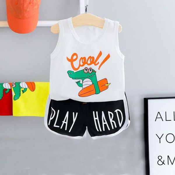 

2020 младенца лета мальчиков наборы жилет и шорты, White