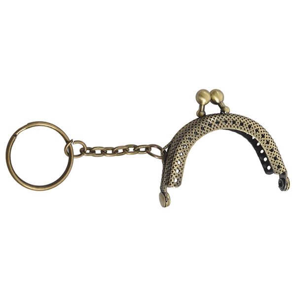 

5pcs metal purse bag frame kiss clasp lock bronze tone 5cm x4cm, Black