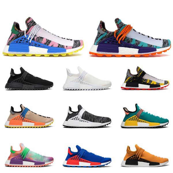 

2019 human race hu pharrell williams men women running shoes nerd black homecoming oreo fashion mens trainer sports sneakers