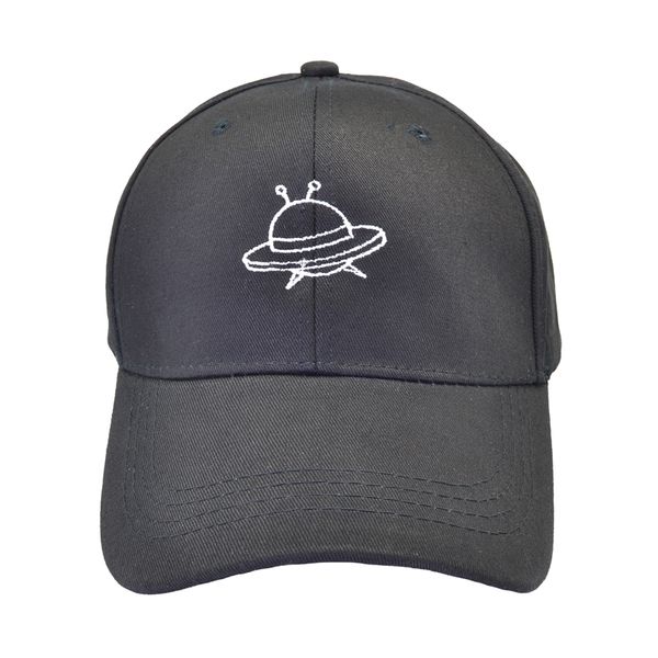 

ufo alien flying saucer embroidery baseball cap men women cool black airship hat sport active dad cap, Blue;gray