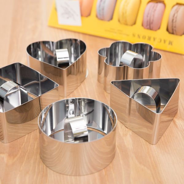 

diy выпечки инструмент из нержавеющей стали мусс торт плесень маленький мусс кольцо тирамису сырный торт резак печенья плесень