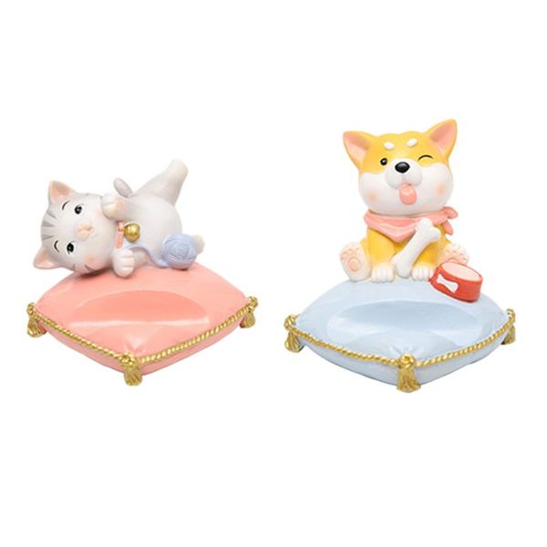 

creative cartoon animal resin mobile phone holder decoration stand statue