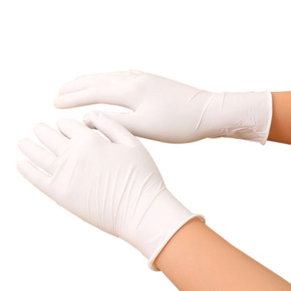 

50pcs disposable latex gloves dishwashing/kitchen/medical /work/garden gloves universal for left and right hand s/m/l/xl