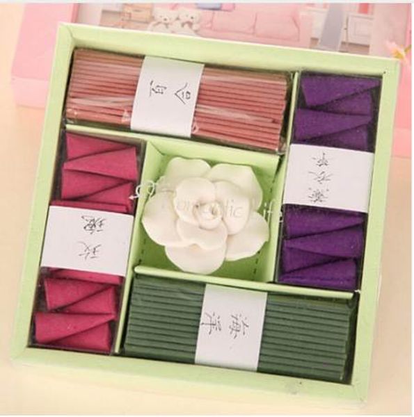 

household perfume sets natural smoke tower cone bullet backflow incense hollow cones lavender joss stick aromatherapy gift set