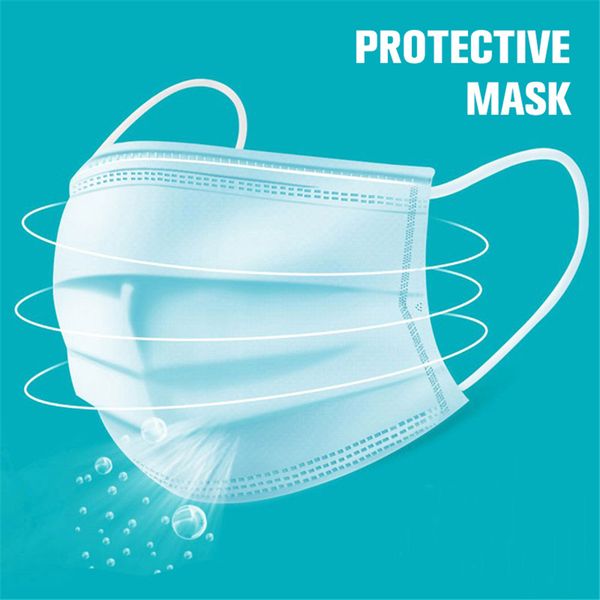 

disposable mask adulte anti-dust masks dustproof earloop blue face mouth masks facial protective cover masks wholesale send quickly 200pcs