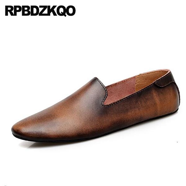 

runway european slip on waterproof luxury flats loafers italy comfort italian british style black casual brown shoes men brand