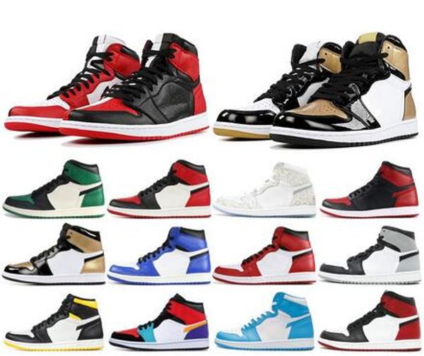 

men basketball shoes 1 high og 1s banned obsidian unc game royal athletics sneaker 3 mens sport trainer size 7-12