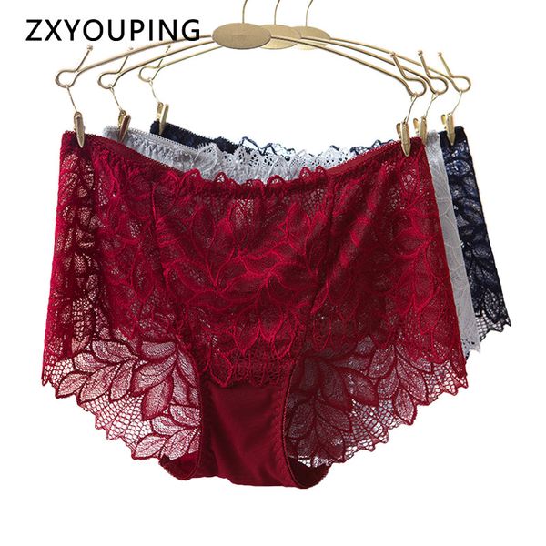 

women's panties women translucent floral embroidery briefs seamless high waist underwear lace transparent breathable intimates lingerie, Black;pink