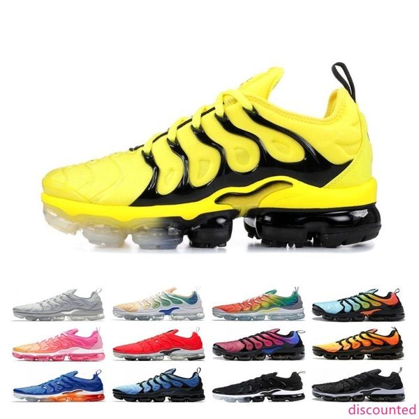 

2019 sunset tn plus men running shoes new bumblebee persian violet triple black designer men women sneakers trainers 5.5-11