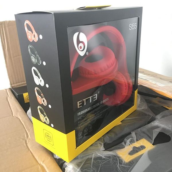 

2019 s55 wearing headphones with card fm earphone head-mounted foldable headset for iphone smasung dhl wireless headphone f168