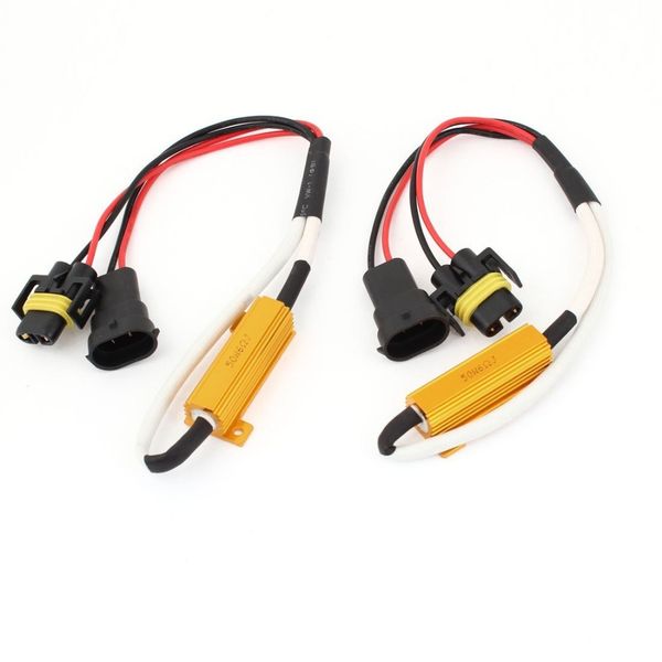 

xyivyg uxcell 2 pcs h11 error load resistor bypass wiring harness 50w 6ohm for car