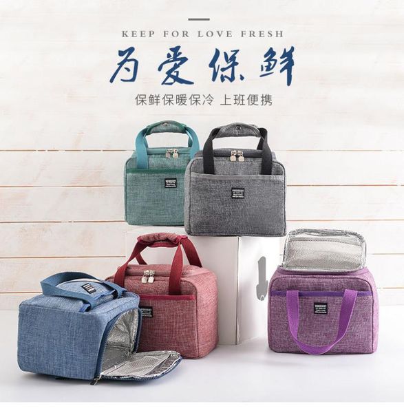 

women lunch bag box bag insulated lunch bolsa termica, Blue;pink