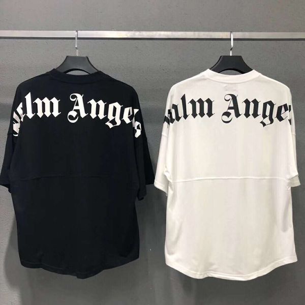 

Футболка Palm Angels Wen Women 1p: 1 Высококачественная лоскутная футболка с принтом с принт