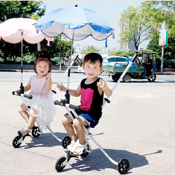 

portable folding steel baby tricycle stroller lightweight three wheels children trolley pushchair pram buggy travel stroller
