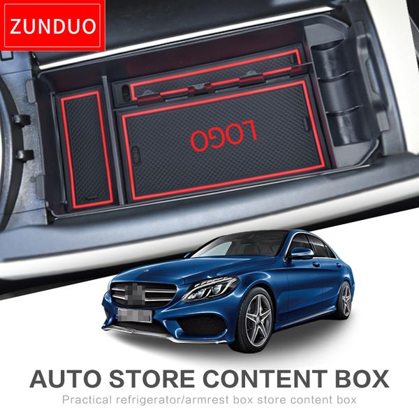 Zunduo Armrest Box Storage For Mercedes Glc X253 Glc Coupe Accessories 200 250 300 220d 250d 43 63 Amg 2016 2018 Organize Car Visor Organizer Cargo