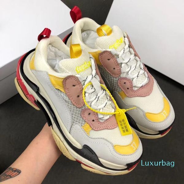 

designer paris 17fw triple sneakers triple basketball shoes casual shoes for mens designer shoes vintage sportstrainer sz 36-45, Black