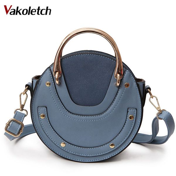

2018 new fashion mini pu leather handbag one shoulder cross-body bag small round package women bag messenger bags kl152