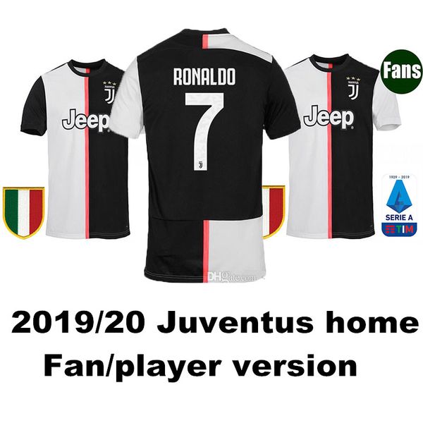 

2019 2020 ronaldo de lig fan player ver ion juventu occer jer ey football hirt t 19 20 uniform ram ey dybala juve maillot maglia