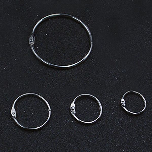 

10pcs tools scrapbook split craft hinged rings keychain p diy loose leaf metal binder