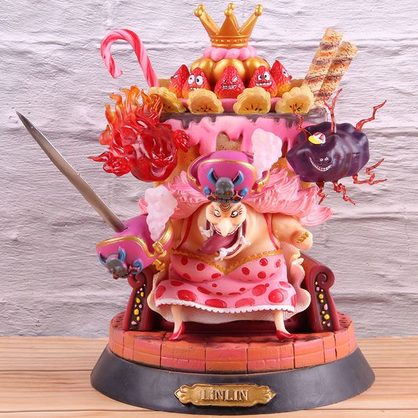 

charlotte linlin big mom shanks edward newgate white beard pvc collectible action figure one piece model toy anime gk statues t200603