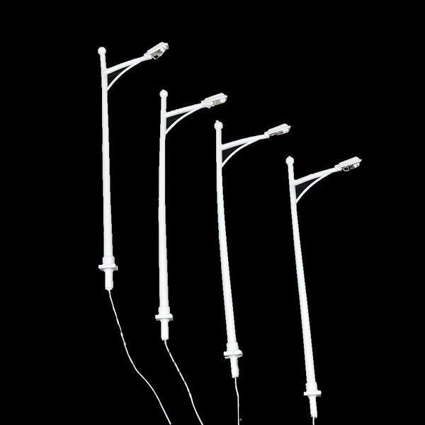 

100pc 1: 150 масштаб street light для диорама ландшафта макет материал модели масштаб архитектурный пейзаж led холодный белый свет