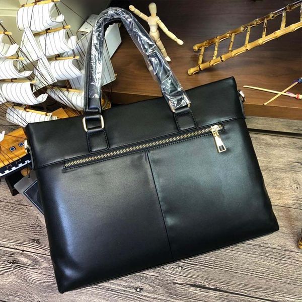 

designer handbags men briefcase genuine leather medusa head business handbag men purse hand bags