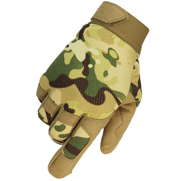 

outdoor tactical gloves army bicycle hiking climbing shooting paintball sport full finger glove, Black