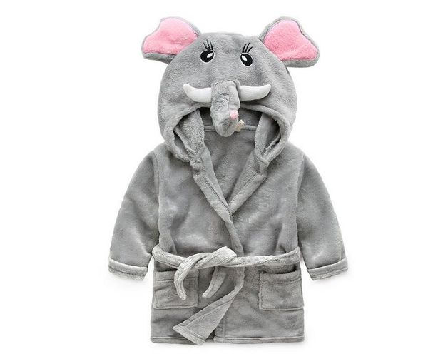 

Children's robe private flannel animal cartoon character children leisurewear gown bathrobe 6 Colors