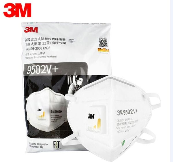 

3m 9502v+mask pm2.5 kn95 n95 dust haze protective mask compatible antibacterial face masks with value 3m sanitary face masks real pictures