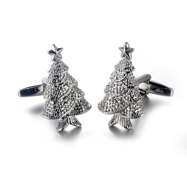 

generic cufflink men christmas tree silver tux cuff shirt button groom office party